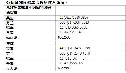 斯道拉恩索集團新聞發布會與網絡直播邀請