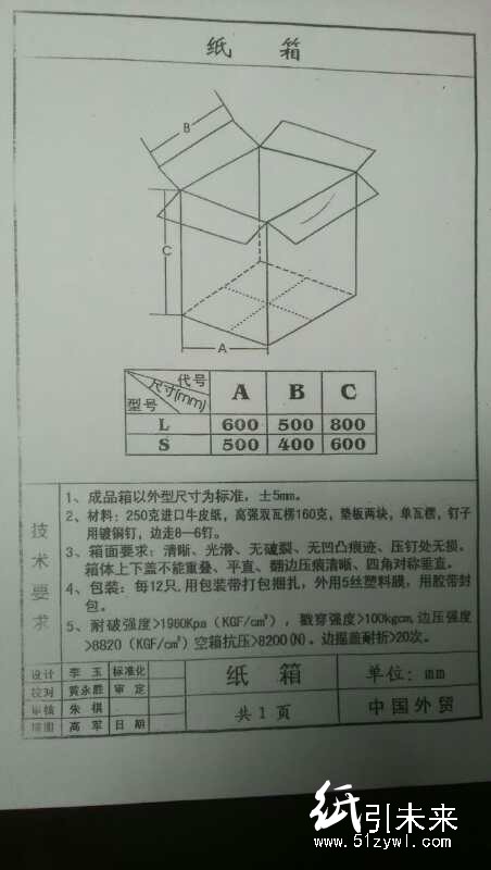 求購 紙箱 包裝