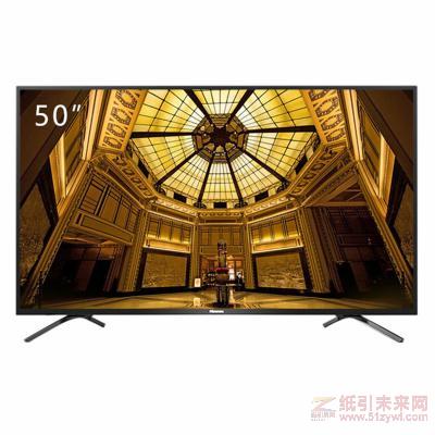 海信（Hisense）HZ50H55 50英寸4K超清電視機 支持有線/無線網絡連接 3840*2160分辨率 LED顯示屏 二級能效 一年保修 黑色 配底座